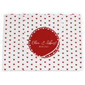 Custom Liebe Heart Geschenktasche für Paare Große Geschenktüte (Vorderseite)