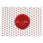 Custom Liebe Heart Geschenktasche für Paare Große Geschenktüte (Rückseite)