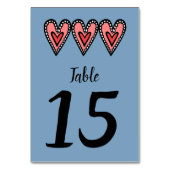 Custom Liebe Heart Wedding Tischnummer (Rückseite)