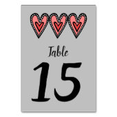 Custom Liebe Heart Wedding Tischnummer (Rückseite)