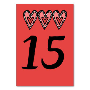 Custom Liebe Heart Wedding Tischnummer