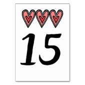 Custom Liebe Heart Wedding Tischnummer (Rückseite)