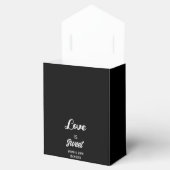 Custom Liebe ist Sweet Classic Schwarz-weiß Weddin Geschenkschachtel (Geöffnet)