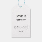 Custom Liebe ist Sweet Wedding Geschenkanhänger (Rückseite)