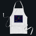Custom Liebe Joy Peace HAPPY HANUKKAH Schürze<br><div class="desc">Diese Schürze ist ein stilvolles Geschenk für alle, die zu jeder Jahreszeit kochen, aber besonders während der Ferien. Die Wörter LIEBE JOY PEACE inklusive ihrer hebräischen Übersetzungen sind in Rot, Gelb und Grün auf tiefblauem Hintergrund farblich gekennzeichnet. Der Text kann angepasst werden, falls Sie etwas ändern möchten. HAPPY HANUKKAH ist...</div>