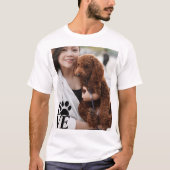 Custom LIEBE Paw Print T - Shirt - Für Hunde Liebh (Vorderseite)