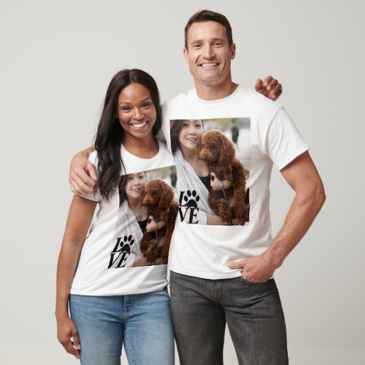 Custom LIEBE Paw Print T - Shirt - Für Hunde Liebh (Unisex)