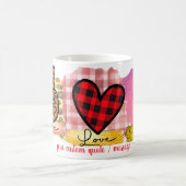 Custom Liebe Peace Chihuahua Valentine's Day Hund Kaffeetasse (Mittel)