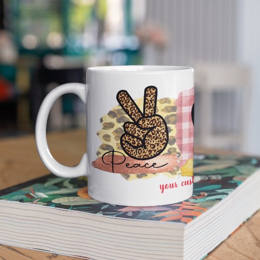 Custom Liebe Peace Chihuahua Valentine's Day Hund Kaffeetasse