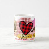 Custom Liebe Peace Dackel Valentinstag Hund Kaffeetasse (Mittel)