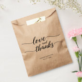 Custom Liebe und dank Script Wedding Leckerei Geschenktütchen (Versiegelt)