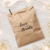 Custom Liebe und dank Script Wedding Leckerei Geschenktütchen (Ausgeschnitten)
