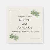 Custom LIEBE WAW & WAW Wedding Napkins Serviette (Vorderseite)