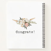 Custom Liebe Wedding Edit in Design Paper Editor Notizblock (Rückseite)