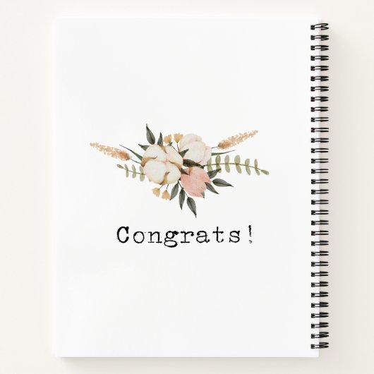 Custom Liebe Wedding Edit in Design Paper Editor Notizblock (Rückseite)