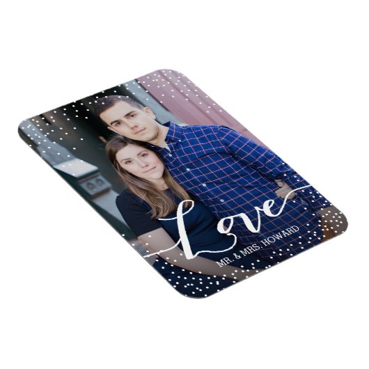 Custom Liebe Wedding Foto Magnet (Rechte Seite)