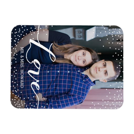 Custom Liebe Wedding Foto Magnet (Horizontal)
