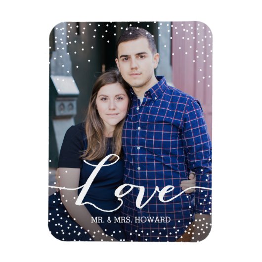 Custom Liebe Wedding Foto Magnet (Vertikal)