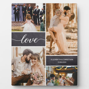 Custom Liebe Wedding Fotos Collage Fotoplatte