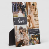 Custom Liebe Wedding Fotos Collage Fotoplatte (Seite)