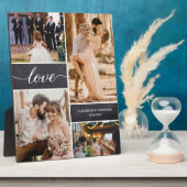 Custom Liebe Wedding Fotos Collage Fotoplatte (Seite)