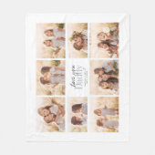 Custom Liebe You Daddy Vathers Day Foto Collage Fleecedecke (Vorderseite)