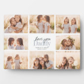 Custom Liebe You Daddy Vathers Day Foto Collage Fotoplatte (Vorderseite)