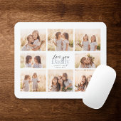 Custom Liebe You Daddy Vathers Day Foto Collage Mousepad