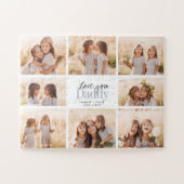 Custom Liebe You Daddy Vathers Day Foto Collage Puzzle (Horizontal)