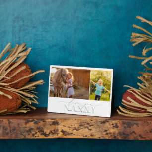 Custom Liebe You Nanny 2 Foto Collage Fotoplatte