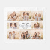 Custom Liebe You Oma Oma Grandkids FotoCollage Fleecedecke (Vorderseite (Horizontal))