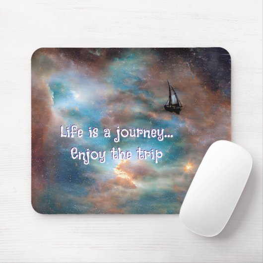 Custom "Life is a Journey" Mousepad (Mit Mouse)