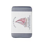 Custom Life is Better am Lake Nautical Badematte (Vorderseite Vertikal)