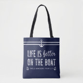 Custom Life ist besser auf dem Boot | Tasche des S (Vorderseite)