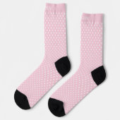 Custom Light Baby Pastel Pink White Polka Dot  Socken (Linkes Detail)