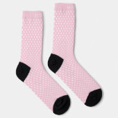 Custom Light Baby Pastel Pink White Polka Dot  Socken (Rechts)