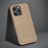 Custom Light Beige Tan Brown Textur Muster iPhone Hülle