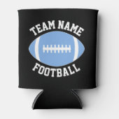 Custom Light Blue Football Team Name Personalisier Dosenkühler (Vorderseite)