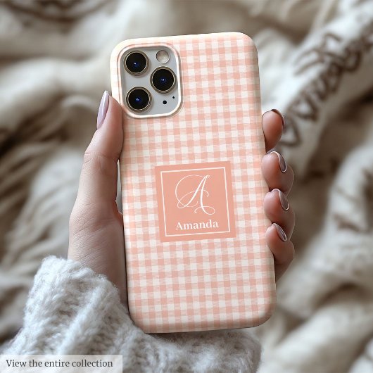 Custom Light Coral iPhone Case Elegant Phone Cover