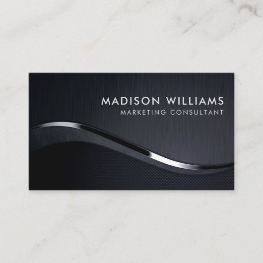 Custom Light Dunkel Grau Silver Glitzer Beruflich Visitenkarte (Vorderseite)