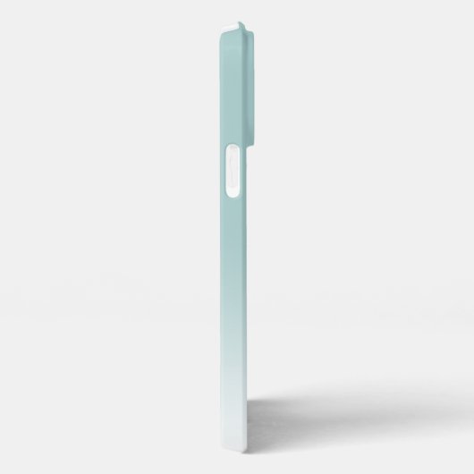 Custom Light Elegant Seafoam Mint Green Monogram iPhone Hülle (Rechte Seite)