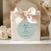 Custom Light Green Aufkleber Danke Label