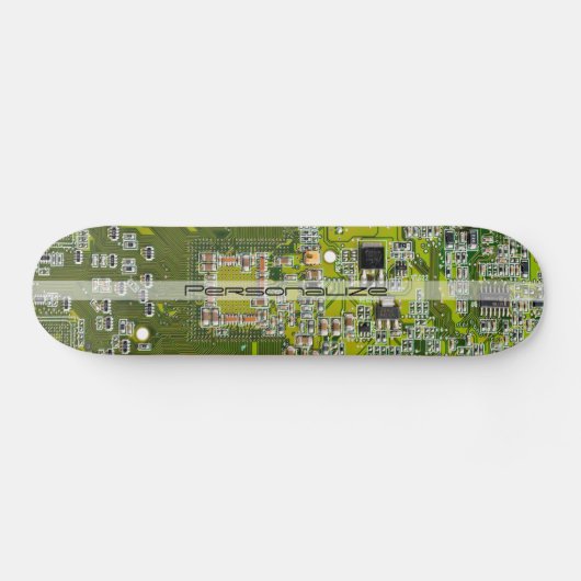 Custom Light Green PCB Circuit Board for IT Pros Skateboard (Horizontal)