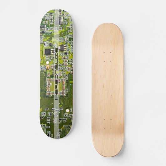 Custom Light Green PCB Circuit Board for IT Pros Skateboard (Vorderseite)