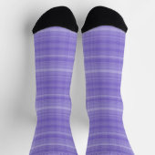 Custom Light Lavender Dark Purple Checkered Socken (Oben)
