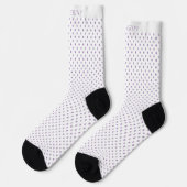 Custom Light Lavender Purple White Dot Design Socken (Linkes Detail)