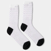 Custom Light Lavender Purple White Dot Design Socken (Rechts)