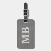 Custom Light Medium Dunkel Grau gefärbt Gepäckanhänger (Vorderseite vertikal)