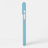 Custom Light Soft Türkis blau gefärbt iPhone Hülle (Linke Seite)