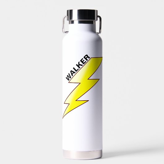 Custom Lightning Bolt for Boys - Personalized Name Trinkflasche (Vorne)